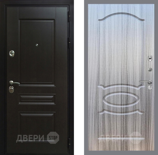 Входная металлическая Дверь Рекс (REX) Премиум-Н FL-128 Сандал грей в Дмитрове