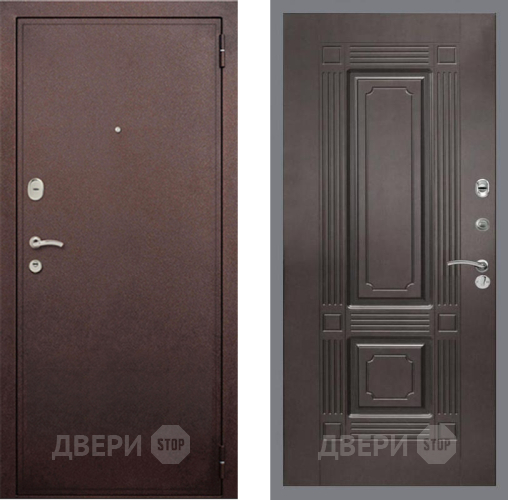 Входная металлическая Дверь Рекс (REX) 2 Медный Антик FL-2 Венге в Дмитрове