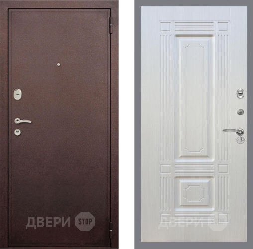 Дверь Рекс (REX) 2 Медный Антик FL-2 Лиственница беж в Дмитрове