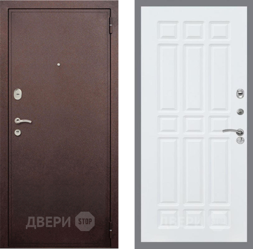 Входная металлическая Дверь Рекс (REX) 2 Медный Антик FL-33 Силк Сноу в Дмитрове