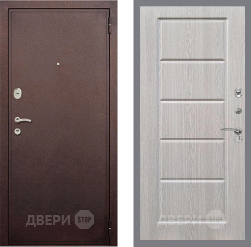 Входная металлическая Дверь Рекс (REX) 2 Медный Антик FL-39 Беленый дуб в Дмитрове