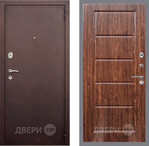 Входная металлическая Дверь Рекс (REX) 2 Медный Антик FL-39 орех тисненый в Дмитрове