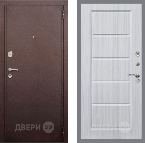 Входная металлическая Дверь Рекс (REX) 2 Медный Антик FL-39 Сандал белый в Дмитрове