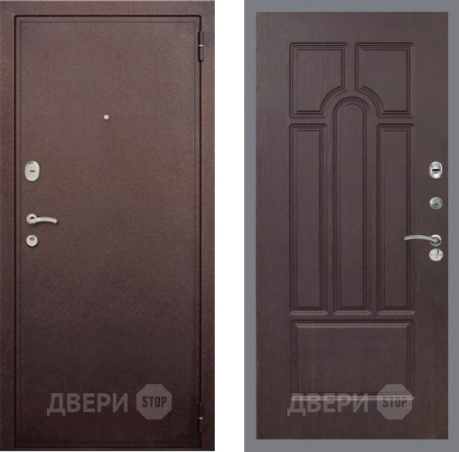 Входная металлическая Дверь Рекс (REX) 2 Медный Антик FL-58 Венге в Дмитрове