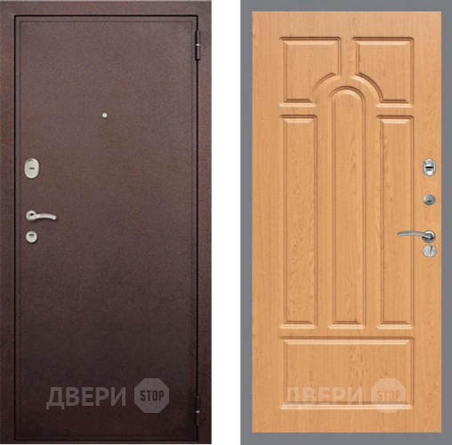 Входная металлическая Дверь Рекс (REX) 2 Медный Антик FL-58 Дуб в Дмитрове