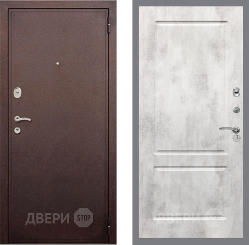 Входная металлическая Дверь Рекс (REX) 2 Медный Антик FL-117 Бетон светлый в Дмитрове