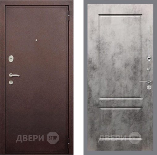 Входная металлическая Дверь Рекс (REX) 2 Медный Антик FL-117 Бетон темный в Дмитрове