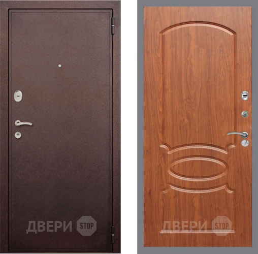 Входная металлическая Дверь Рекс (REX) 2 Медный Антик FL-128 Морёная берёза в Дмитрове