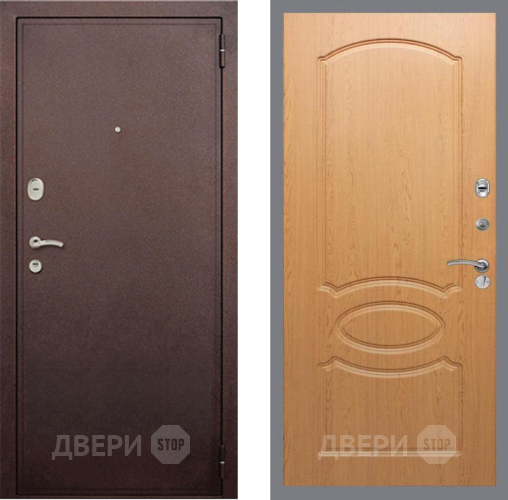 Входная металлическая Дверь Рекс (REX) 2 Медный Антик FL-128 Дуб в Дмитрове