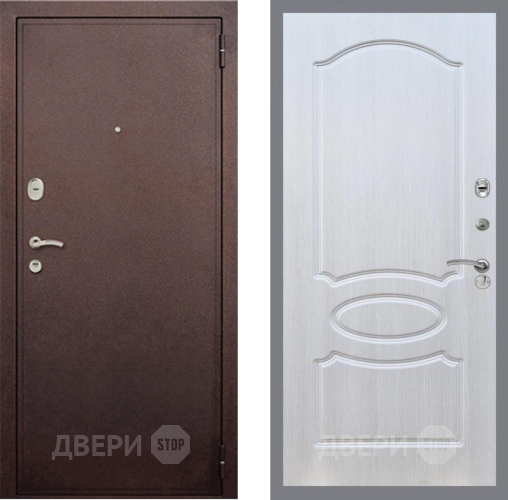 Входная металлическая Дверь Рекс (REX) 2 Медный Антик FL-128 Лиственница беж в Дмитрове