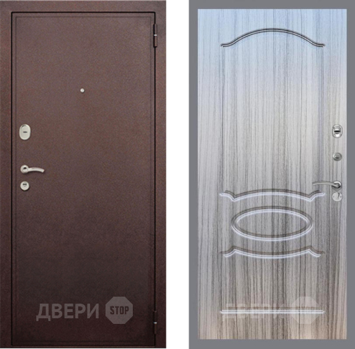 Входная металлическая Дверь Рекс (REX) 2 Медный Антик FL-128 Сандал грей в Дмитрове