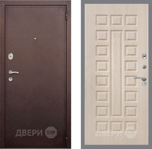Дверь Рекс (REX) 2 Медный Антик FL-183 Беленый дуб в Дмитрове