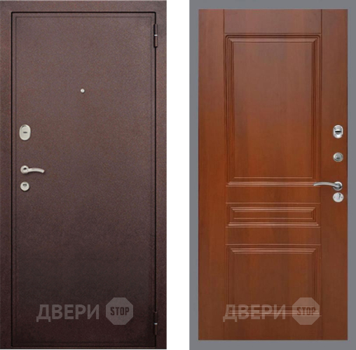 Входная металлическая Дверь Рекс (REX) 2 Медный Антик FL-243 Итальянский орех в Дмитрове