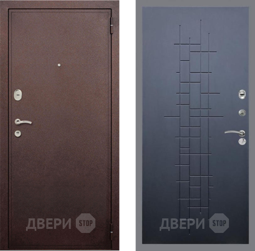 Входная металлическая Дверь Рекс (REX) 2 Медный Антик FL-289 Ясень черный в Дмитрове