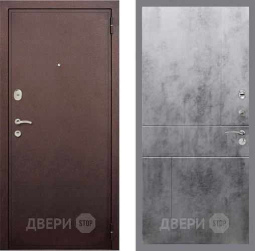Входная металлическая Дверь Рекс (REX) 2 Медный Антик FL-290 Бетон темный в Дмитрове