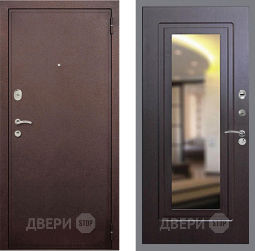 Входная металлическая Дверь Рекс (REX) 2 Медный Антик FLZ-120 Венге в Дмитрове