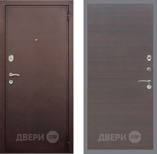 Входная металлическая Дверь Рекс (REX) 2 Медный Антик GL венге поперечный в Дмитрове