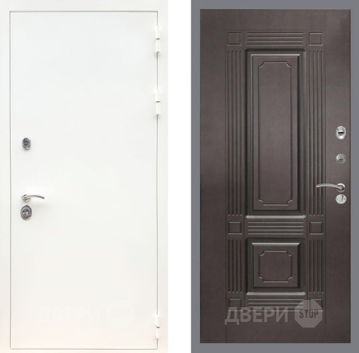 Входная металлическая Дверь Рекс (REX) 5 Белая Шагрень FL-2 Венге в Дмитрове