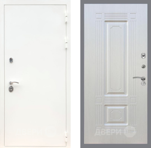 Входная металлическая Дверь Рекс (REX) 5 Белая Шагрень FL-2 Лиственница беж в Дмитрове