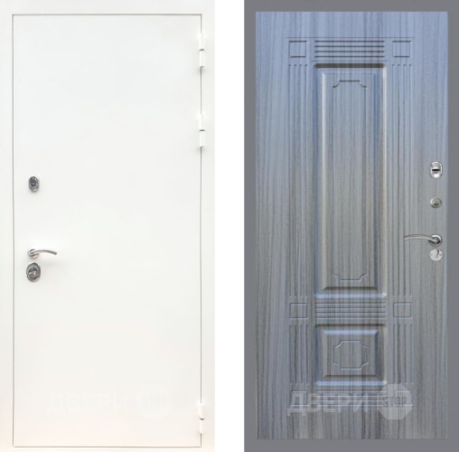Входная металлическая Дверь Рекс (REX) 5 Белая Шагрень FL-2 Сандал грей в Дмитрове