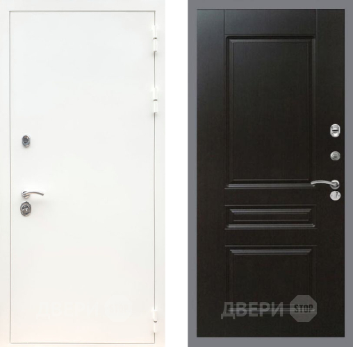 Входная металлическая Дверь Рекс (REX) 5 Белая Шагрень FL-243 Венге в Дмитрове