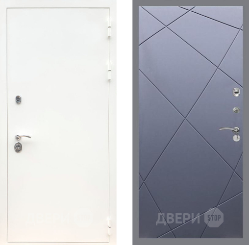 Дверь Рекс (REX) 5 Белая Шагрень FL-291 Силк титан в Дмитрове