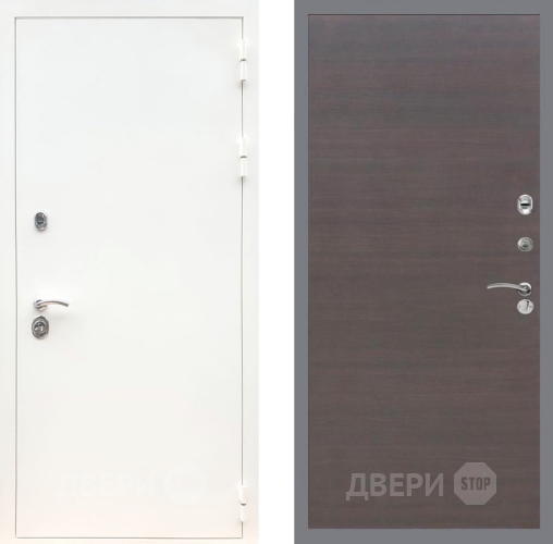 Входная металлическая Дверь Рекс (REX) 5 Белая Шагрень GL венге поперечный в Дмитрове