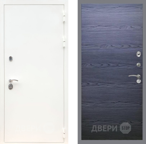 Входная металлическая Дверь Рекс (REX) 5 Белая Шагрень GL Дуб тангенальный черный в Дмитрове