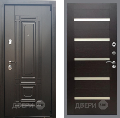 Входная металлическая Дверь Рекс (REX) 9 СБ-14 стекло белое венге поперечный в Дмитрове