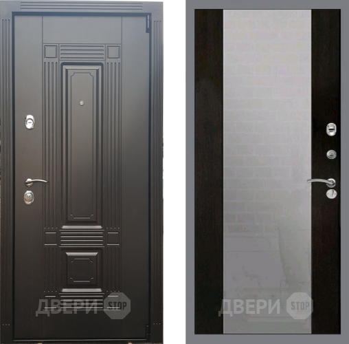 Входная металлическая Дверь Рекс (REX) 9 СБ-16 Зеркало Венге в Дмитрове