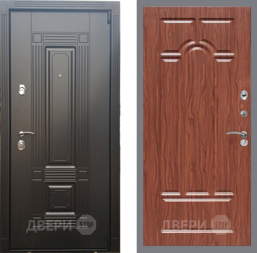 Входная металлическая Дверь Рекс (REX) 9 FL-58 орех тисненый в Дмитрове