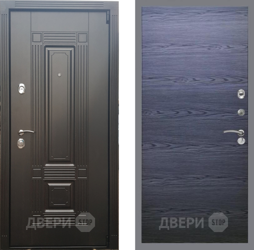 Входная металлическая Дверь Рекс (REX) 9 GL Дуб тангенальный черный в Дмитрове