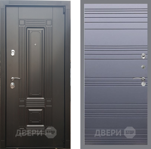 Входная металлическая Дверь Рекс (REX) 9 Line Силк титан в Дмитрове