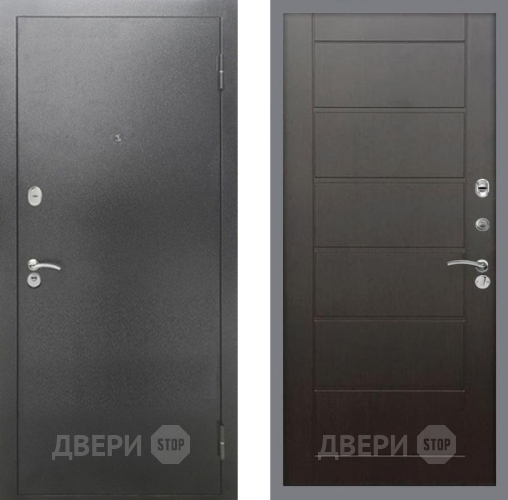 Входная металлическая Дверь Рекс (REX) 2А Серебро Антик Сити Венге в Дмитрове