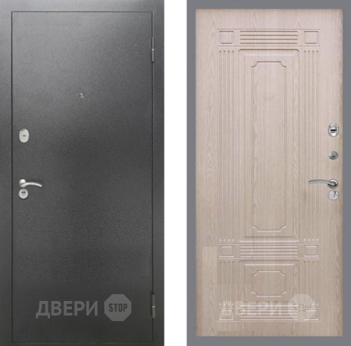 Входная металлическая Дверь Рекс (REX) 2А Серебро Антик FL-2 Беленый дуб в Дмитрове