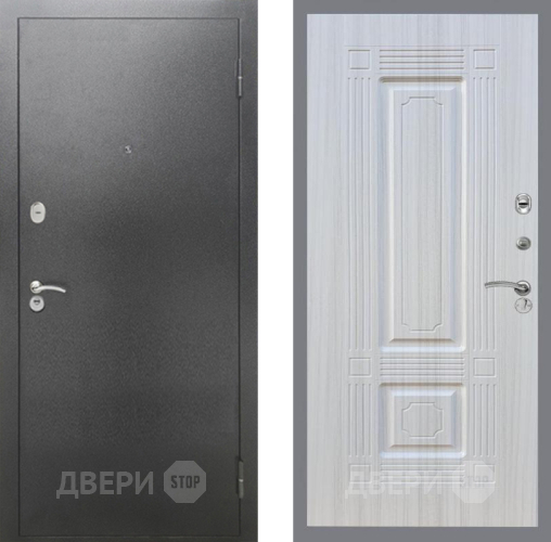 Дверь Рекс (REX) 2А Серебро Антик FL-2 Сандал белый в Дмитрове