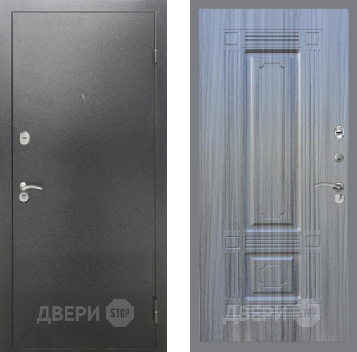 Входная металлическая Дверь Рекс (REX) 2А Серебро Антик FL-2 Сандал грей в Дмитрове