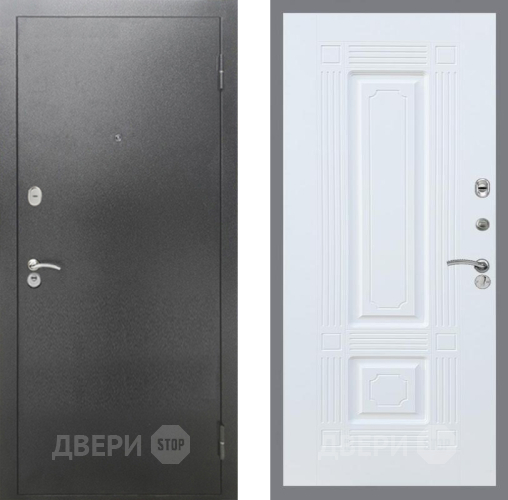 Дверь Рекс (REX) 2А Серебро Антик FL-2 Силк Сноу в Дмитрове