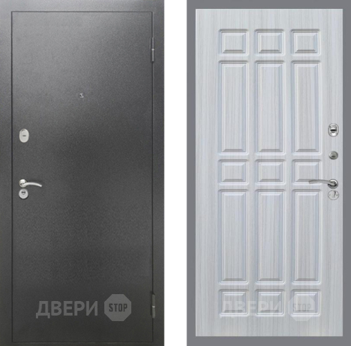 Входная металлическая Дверь Рекс (REX) 2А Серебро Антик FL-33 Сандал белый в Дмитрове