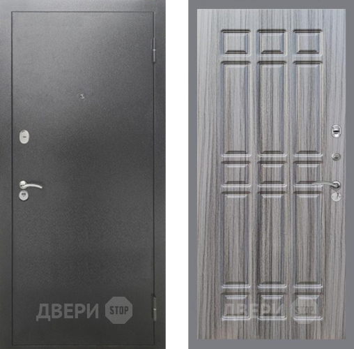 Входная металлическая Дверь Рекс (REX) 2А Серебро Антик FL-33 Сандал грей в Дмитрове