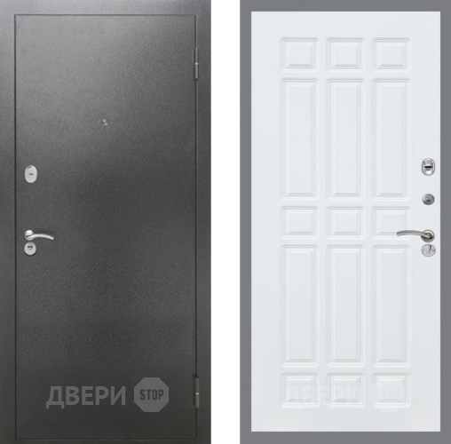 Дверь Рекс (REX) 2А Серебро Антик FL-33 Силк Сноу в Дмитрове
