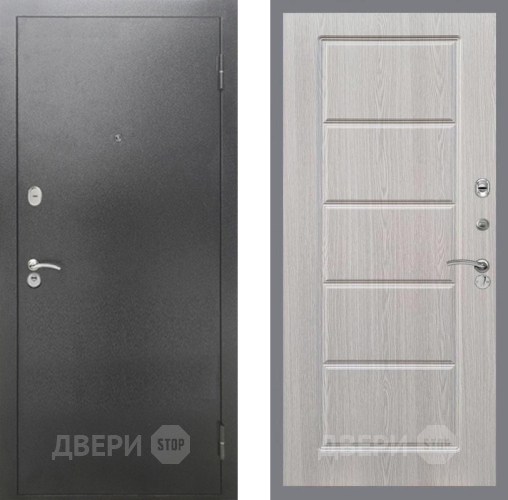 Входная металлическая Дверь Рекс (REX) 2А Серебро Антик FL-39 Беленый дуб в Дмитрове