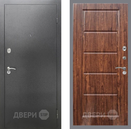 Входная металлическая Дверь Рекс (REX) 2А Серебро Антик FL-39 орех тисненый в Дмитрове