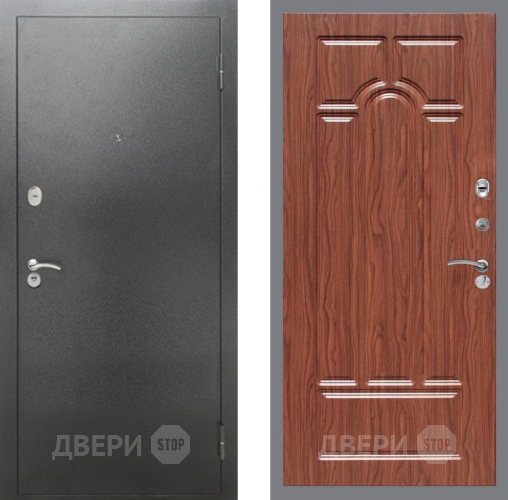 Входная металлическая Дверь Рекс (REX) 2А Серебро Антик FL-58 орех тисненый в Дмитрове