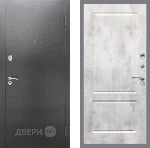 Дверь Рекс (REX) 2А Серебро Антик FL-117 Бетон светлый в Дмитрове