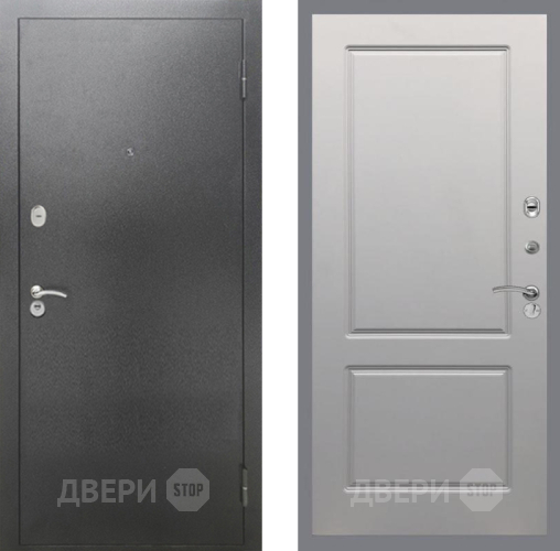 Дверь Рекс (REX) 2А Серебро Антик FL-117 Грей софт в Дмитрове