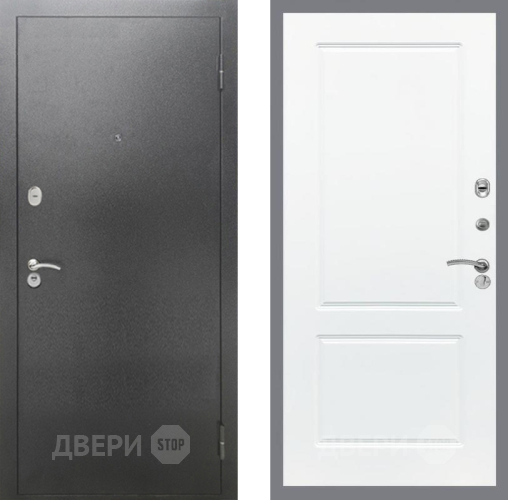 Входная металлическая Дверь Рекс (REX) 2А Серебро Антик FL-117 Силк Сноу в Дмитрове