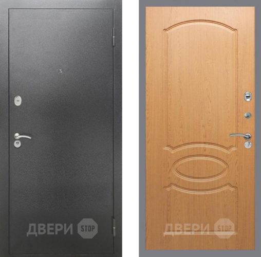 Входная металлическая Дверь Рекс (REX) 2А Серебро Антик FL-128 Дуб в Дмитрове