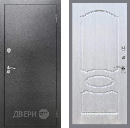 Входная металлическая Дверь Рекс (REX) 2А Серебро Антик FL-128 Лиственница беж в Дмитрове