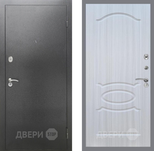 Дверь Рекс (REX) 2А Серебро Антик FL-128 Сандал белый в Дмитрове